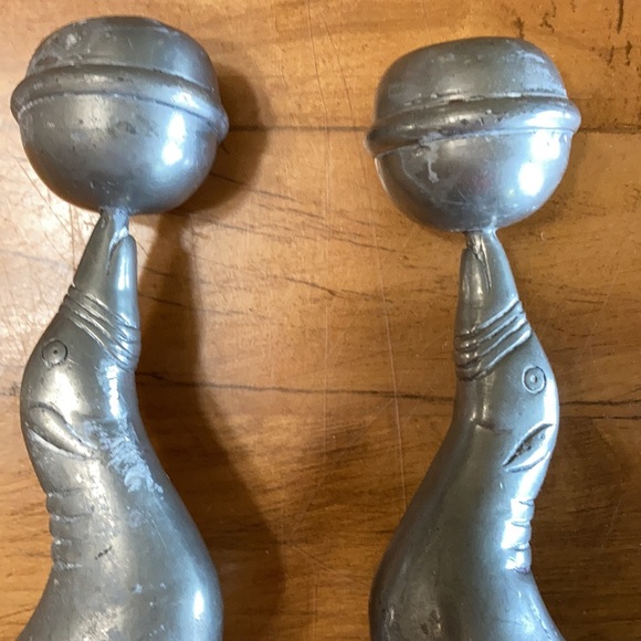 Vintage pewter seal candle holders made by Alcaide RARE - Picture 2 of 9